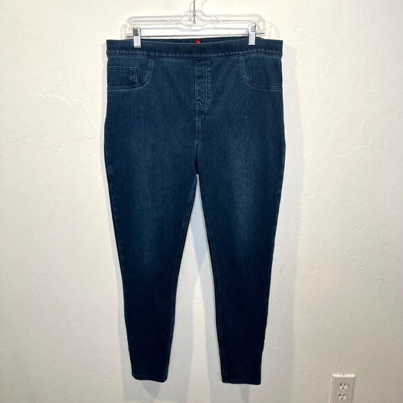 Spanx Jean-Is Ankle Legging Pull On jegging jeans size 1X stretchy pockets - Picture 3 of 9